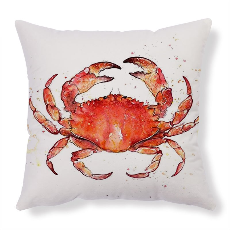 Lot de 4 housses de coussin à motifs marins
