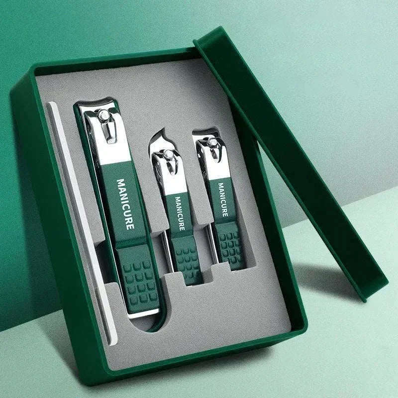 Kit de coupe-ongles en acier inoxydable avec lime et étui