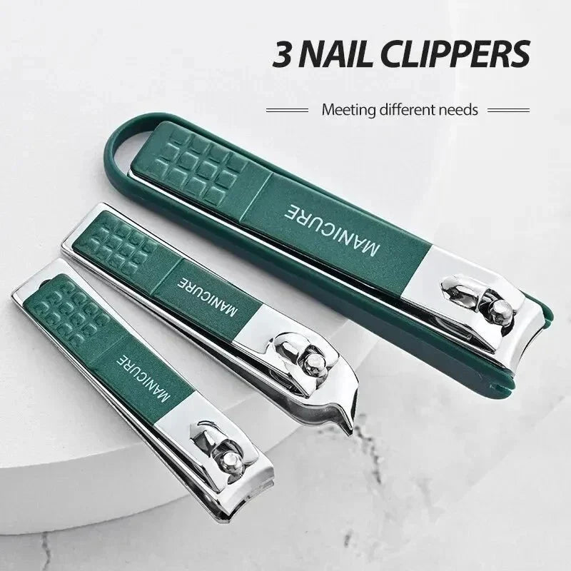 Kit de coupe-ongles en acier inoxydable avec lime et étui