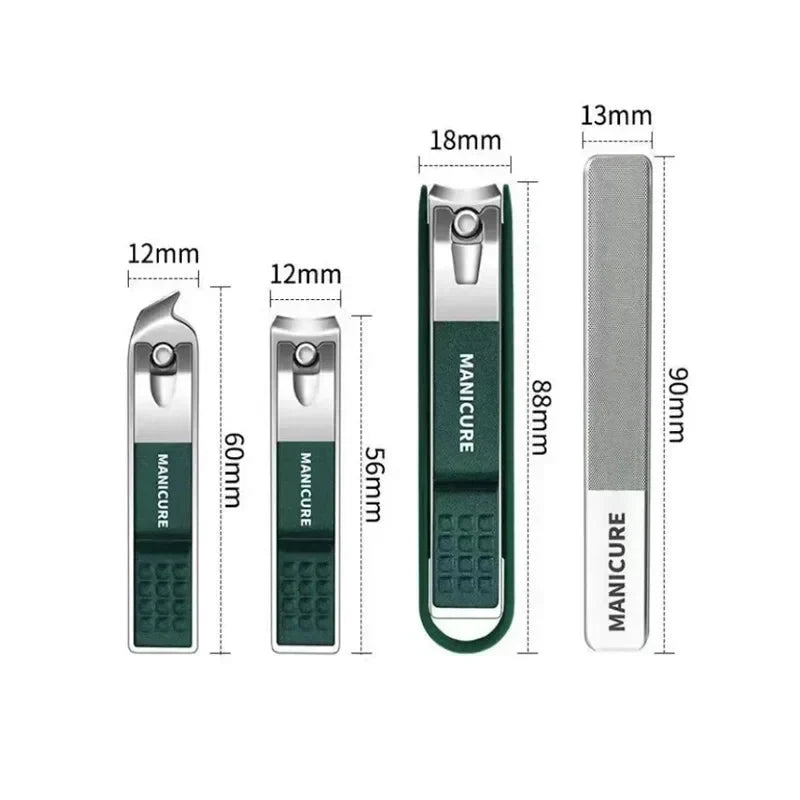 Kit de coupe-ongles en acier inoxydable avec lime et étui
