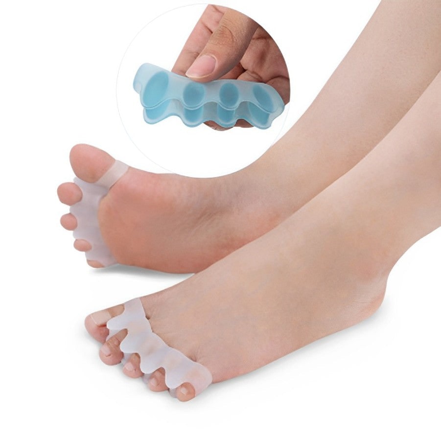 Paire de séparateurs d'orteils souples en silicone