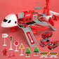 Avion cargo de jeu pliable avec grue et mini-véhicules