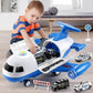 Avion cargo de jeu pliable avec grue et mini-véhicules