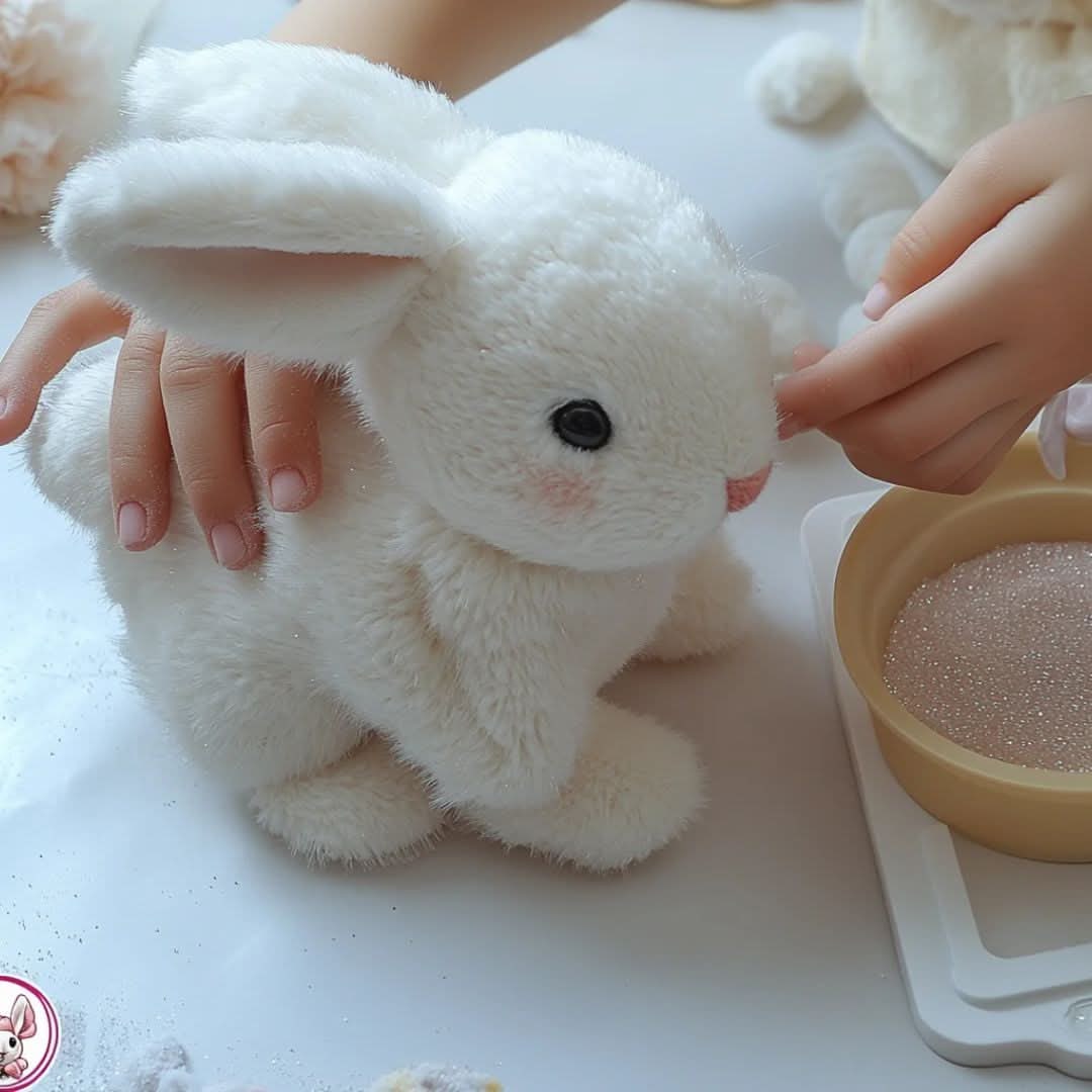 Lapin interactif en peluche avec sons et mouvements