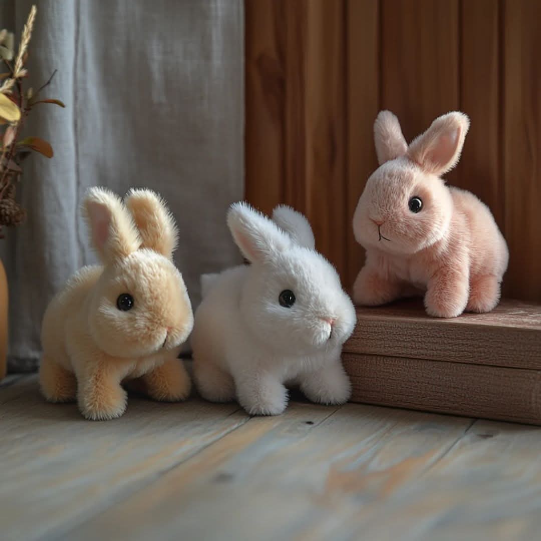 Lapin interactif en peluche avec sons et mouvements