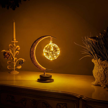 Lampe décorative LED à lueur lunaire, hauteur 27 cm