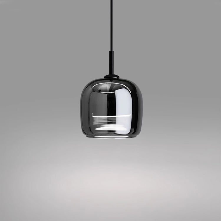 Suspension en fer et verre avec douille E27