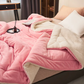 Plaid en polaire avec doublure effet mouton