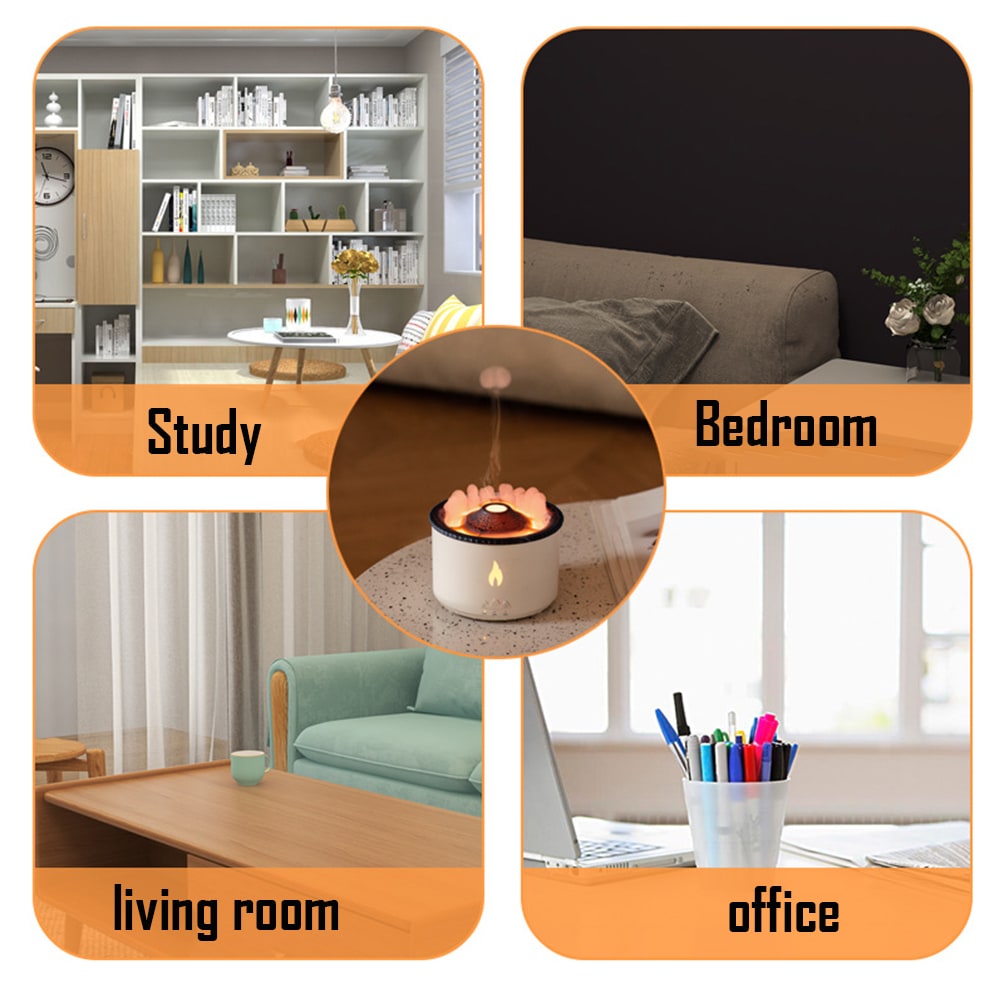 Diffuseur ultrasonique avec effets lumineux et brume décorative