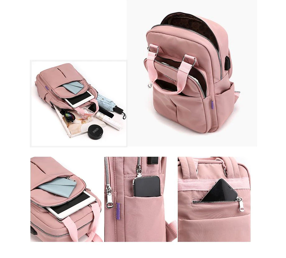 Sac à dos antivol multicompartiment avec port USB – image 9