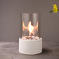 Lampe à combustible avec cylindre en verre et éteignoir
