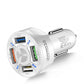 Chargeur de voiture à 4 ports USB-A, puissance annoncée 45 W