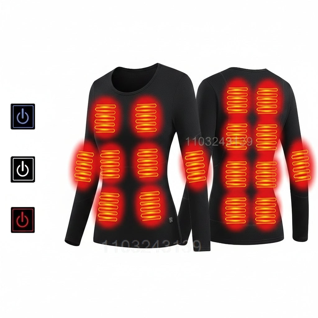 Ensemble de sous-vêtements thermiques chauffants USB
