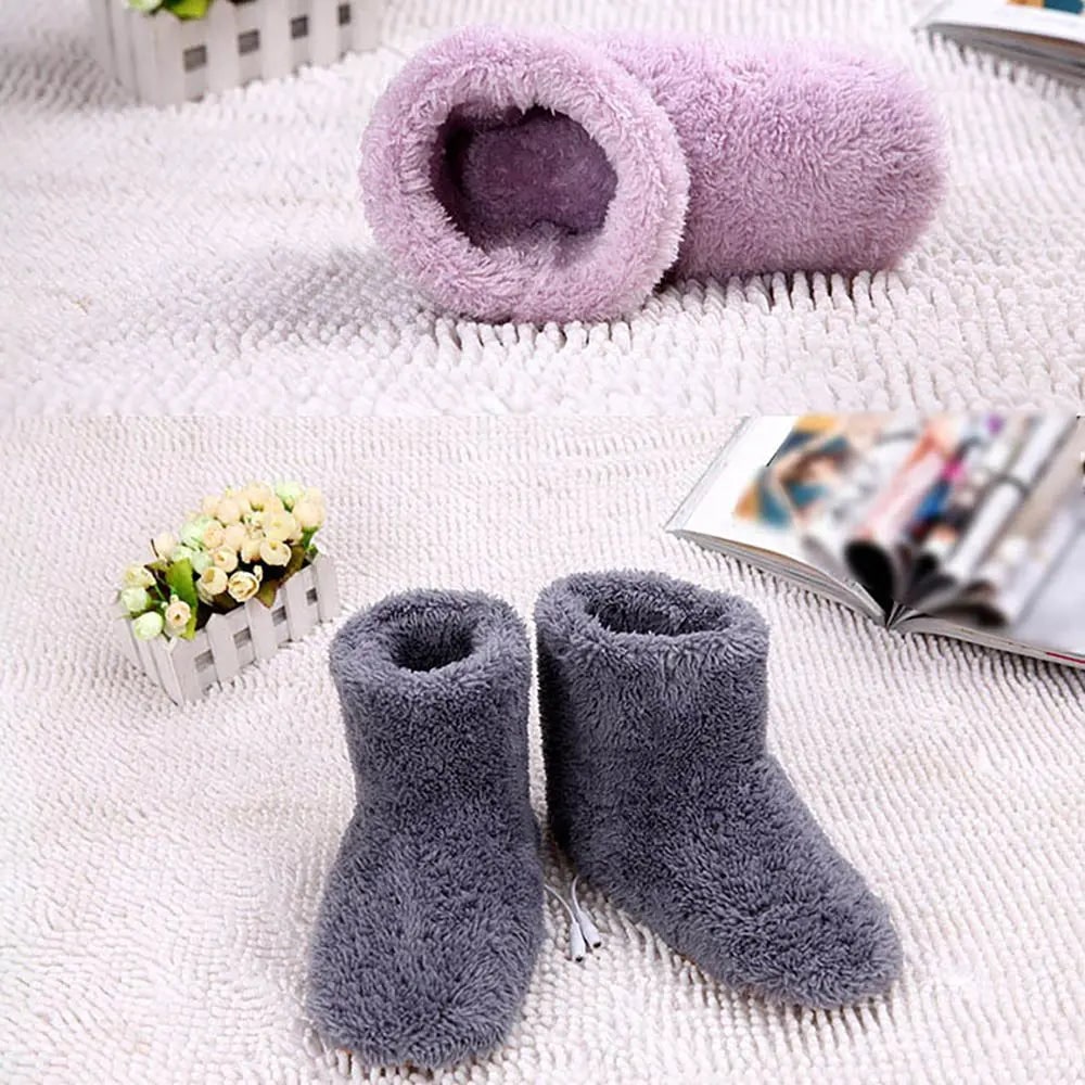 Chaussons bottines chauffants USB avec doublure polaire