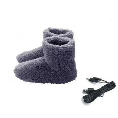 Chaussons bottines chauffants USB avec doublure polaire