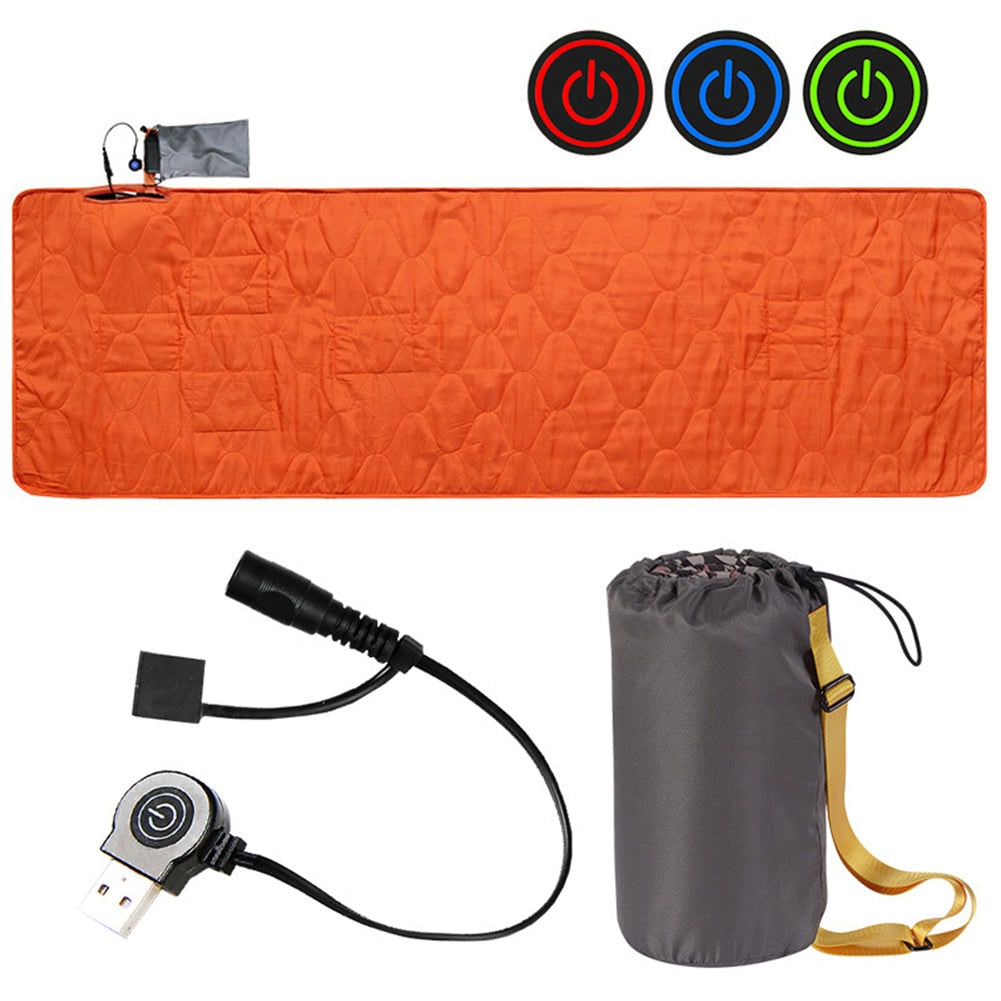 Tapis chauffant de camping USB à plusieurs zones