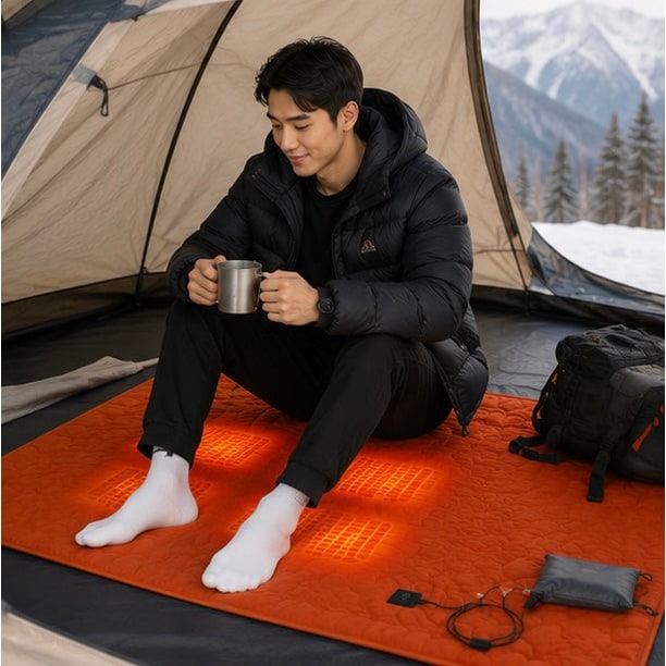 Tapis chauffant de camping USB à plusieurs zones