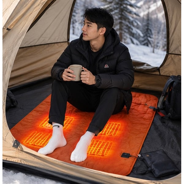 Tapis chauffant de camping USB à plusieurs zones