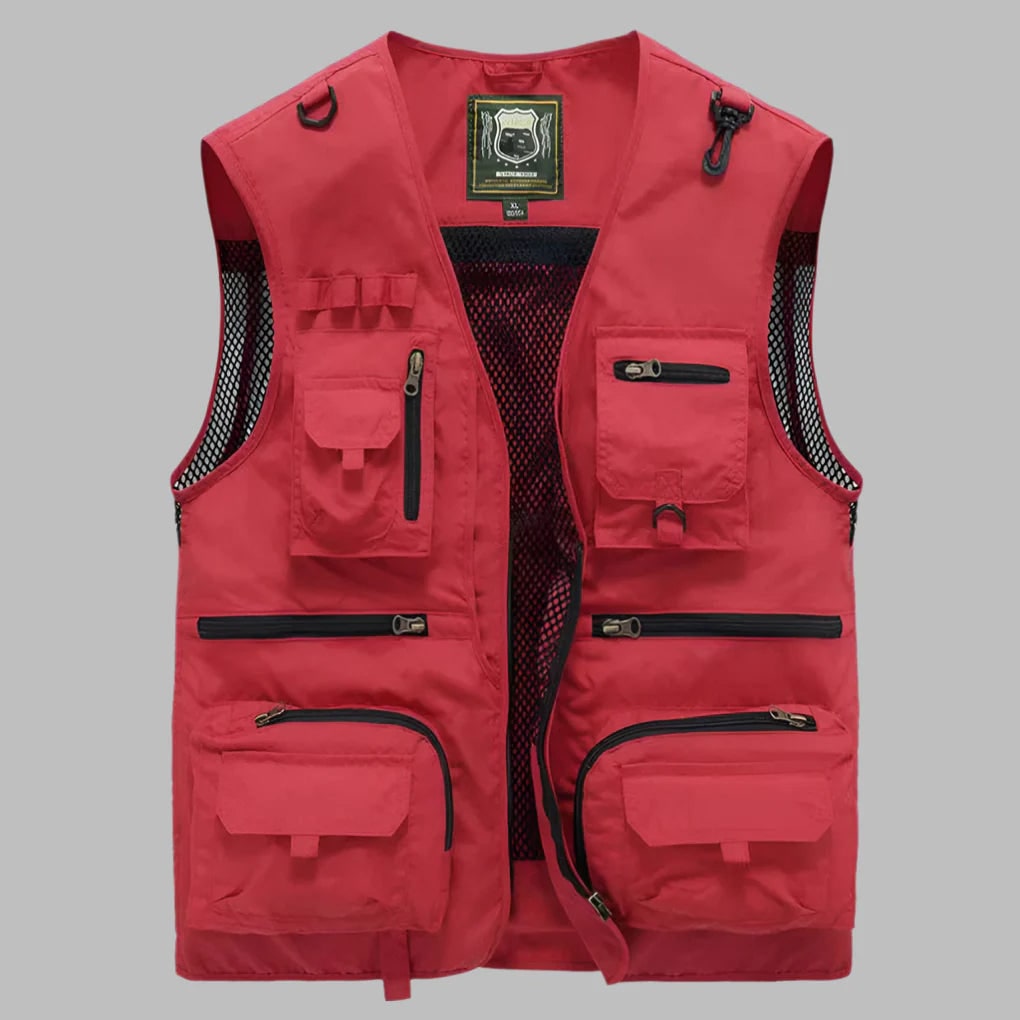 Gilet multi-poches léger pour la pêche et le travail