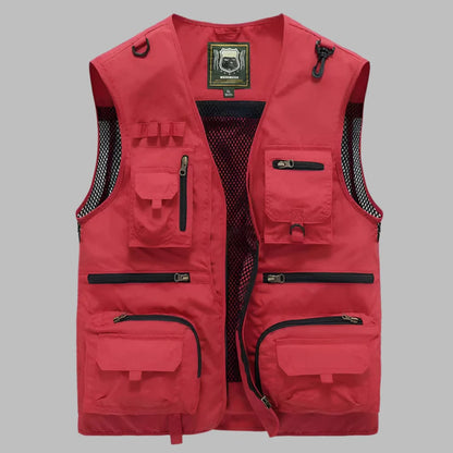 Gilet multi-poches léger pour la pêche et le travail