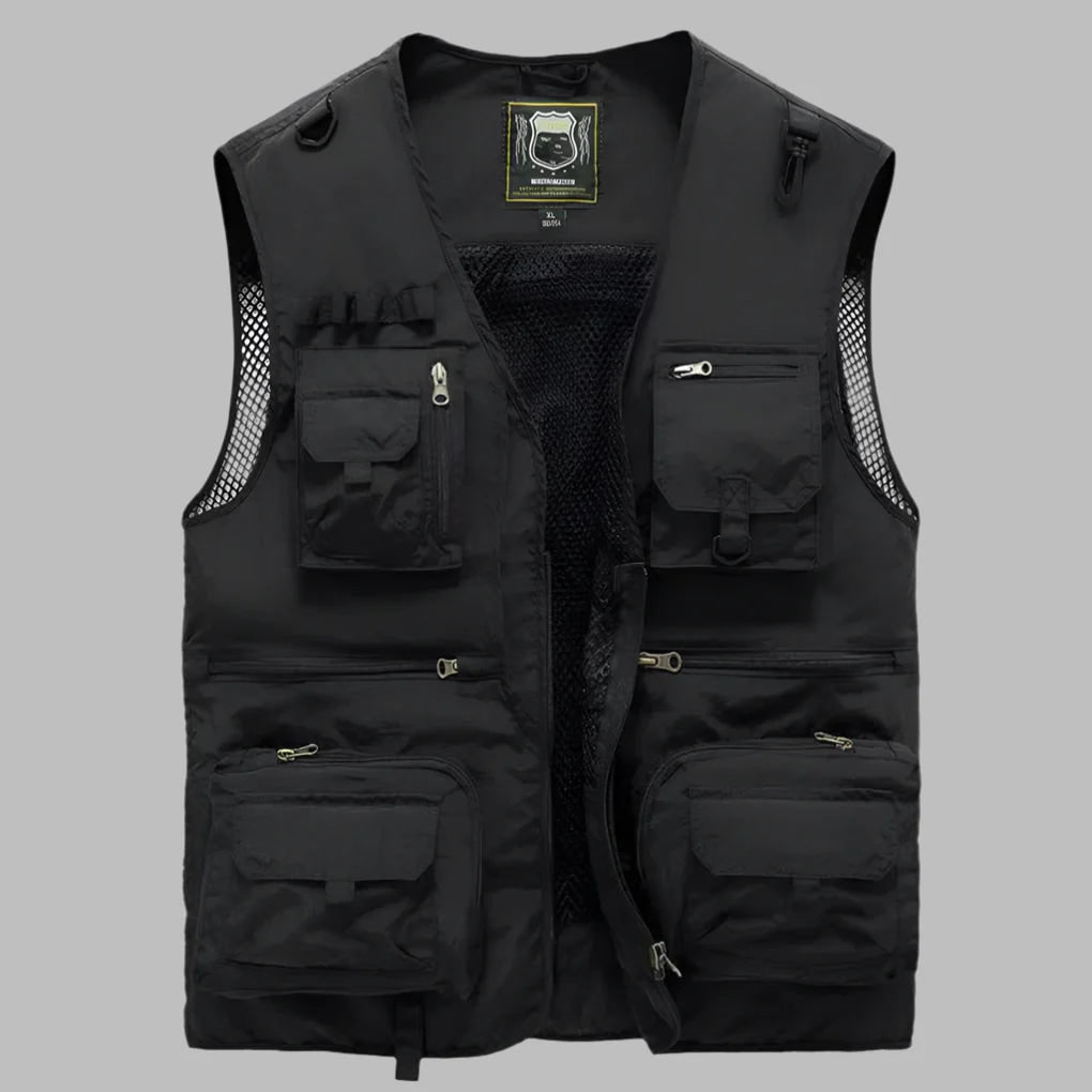 Gilet multi-poches léger pour la pêche et le travail
