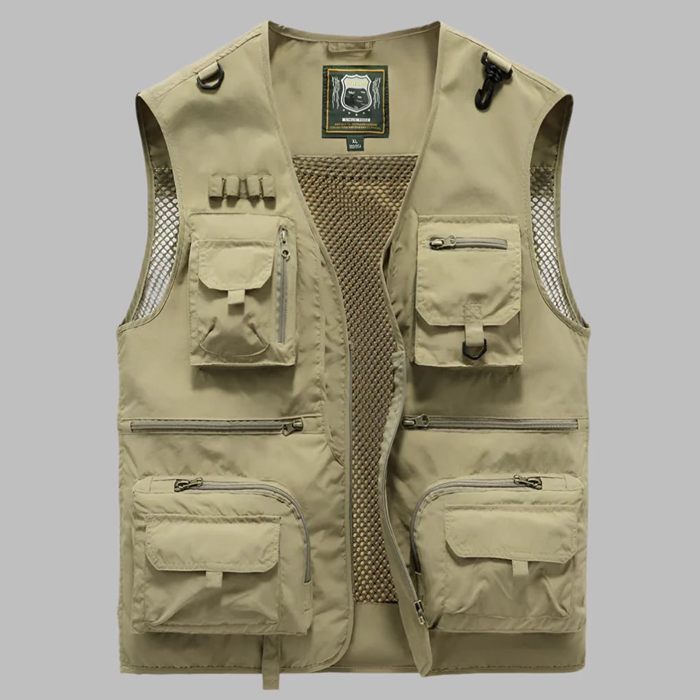 Gilet multi-poches léger pour la pêche et le travail