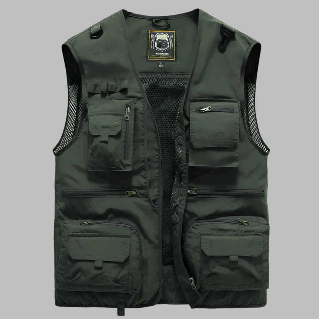 Gilet multi-poches léger pour la pêche et le travail
