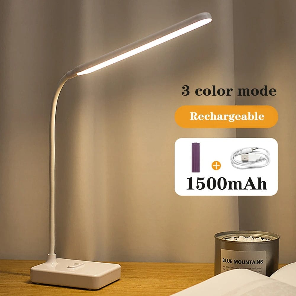 Lampe de bureau à bras flexible et lumière tactile réglable