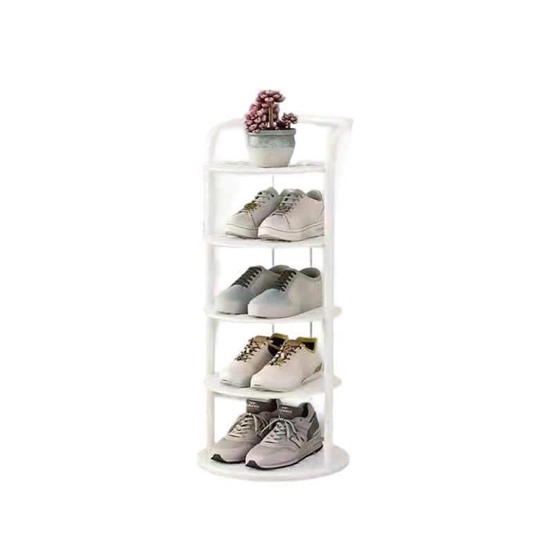 Étagère à chaussures verticale en métal à plateaux ronds