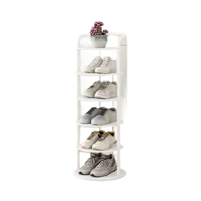 Étagère à chaussures verticale en métal à plateaux ronds