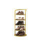 Étagère à chaussures verticale en métal à plateaux ronds