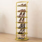 Étagère à chaussures verticale en métal à plateaux ronds