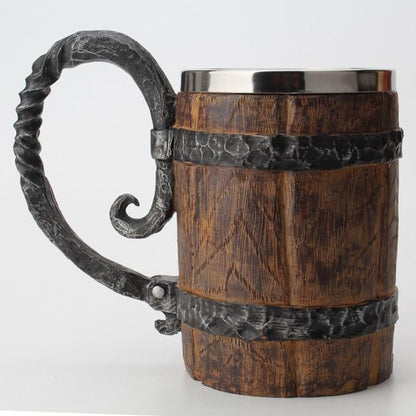Chope décorative avec intérieur en acier inoxydable, 650 ml