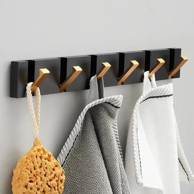 Porte-manteau mural à crochets rabattables en acier inoxydable