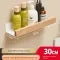 Étagère murale avec barre en bois et support métallique