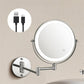 Miroir grossissant mural ×10 avec éclairage à DEL