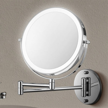Miroir grossissant mural ×10 avec éclairage à DEL