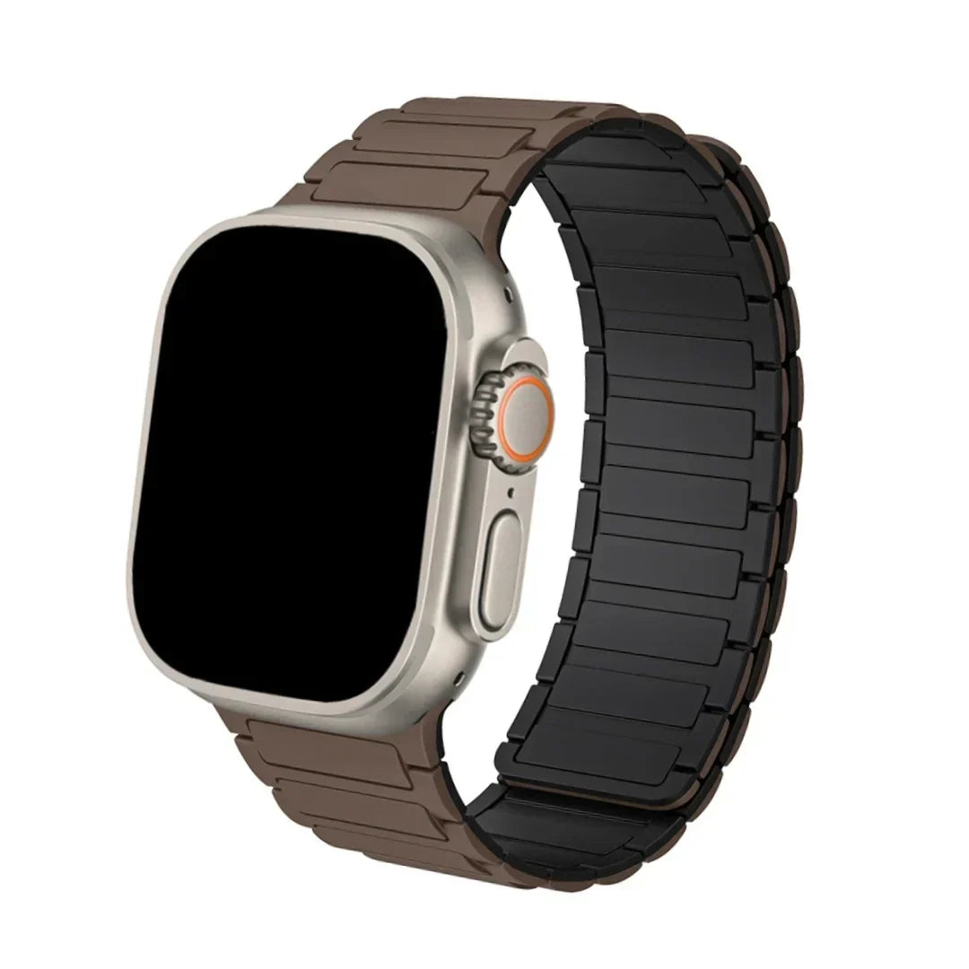 Bracelet de montre en silicone à fermeture magnétique