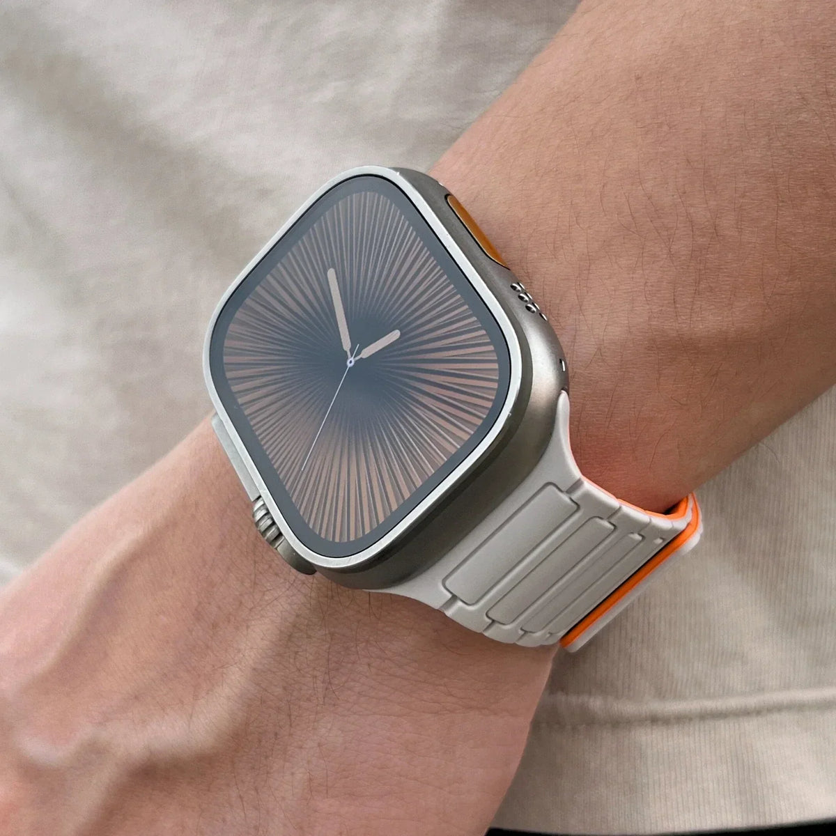 Bracelet de montre en silicone à fermeture magnétique