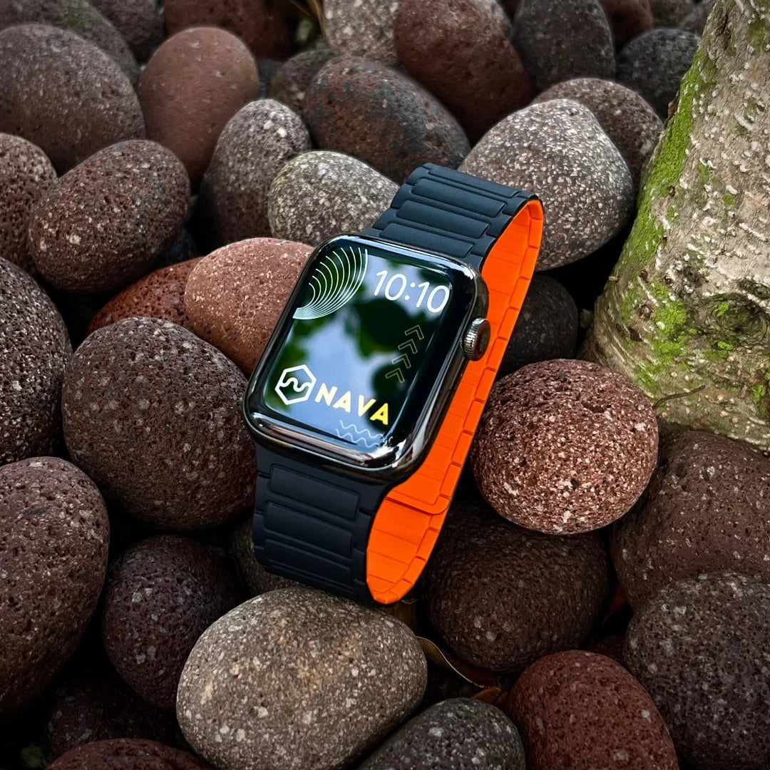 Bracelet de montre en silicone à fermeture magnétique