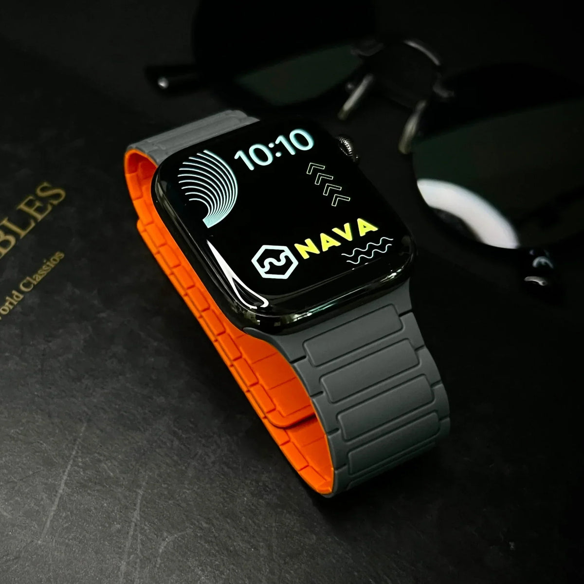 Bracelet de montre en silicone à fermeture magnétique