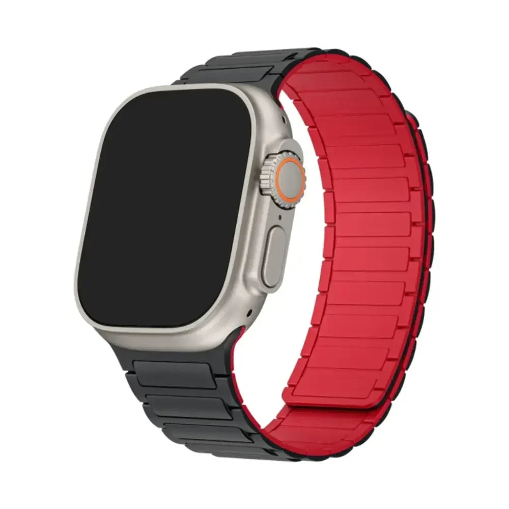 Bracelet de montre en silicone à fermeture magnétique