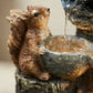 Fontaine décorative avec figurine animale et éclairage