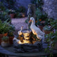 Fontaine décorative avec figurine animale et éclairage