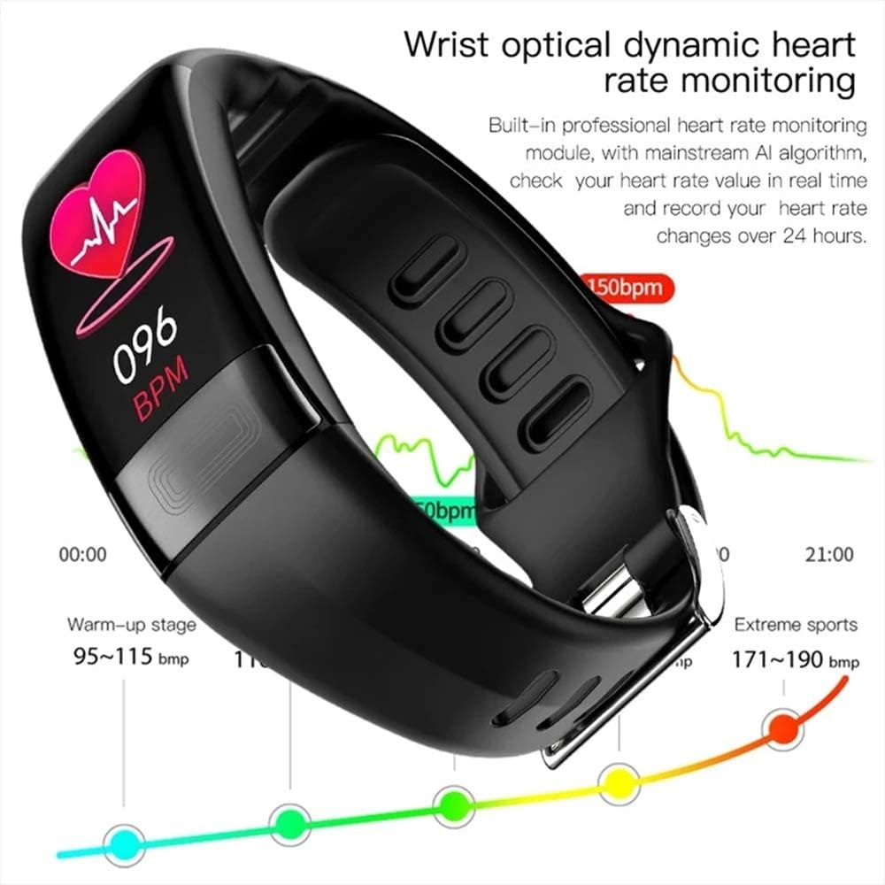Bracelet connecté avec écran couleur et suivi des pas
