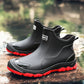 Bottines de pluie en caoutchouc à semelle crantée