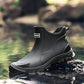 Bottines de pluie en caoutchouc à semelle crantée