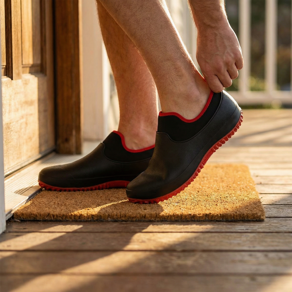 Chaussures de jardin en caoutchouc à enfiler