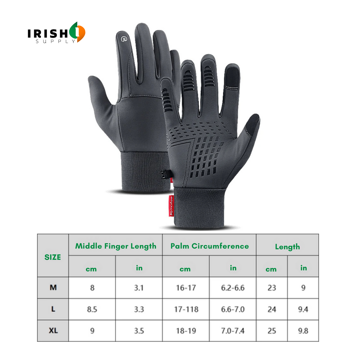 Gants de cyclisme thermiques avec doigts tactiles