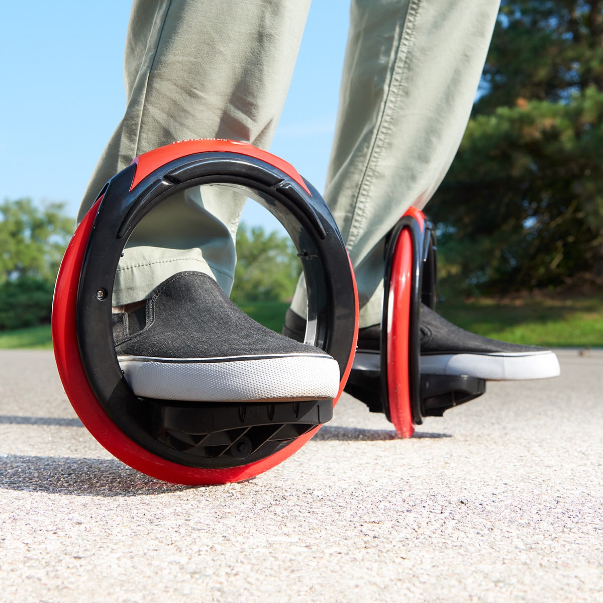 Patins circulaires sans planche avec plateformes antidérapantes